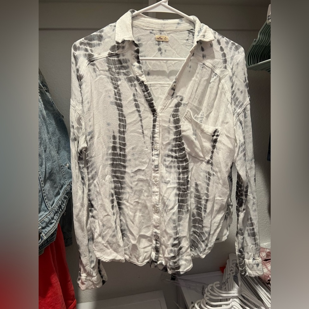 HOLLISTER , White long sleeve button up shirt, Size XS, EUC